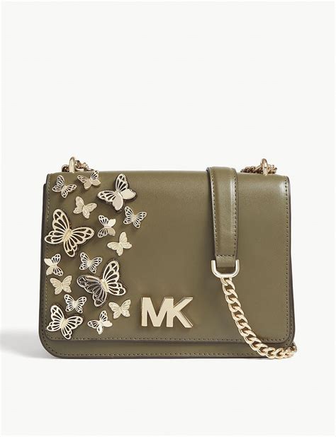 Butterfly Leather Crossbody Bag 